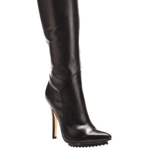 Messeca Junissa Leather High Heeled Black Boots Size 6